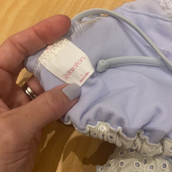 Xhilaration white and lavender eyelet bikini - Picture 5 of 5